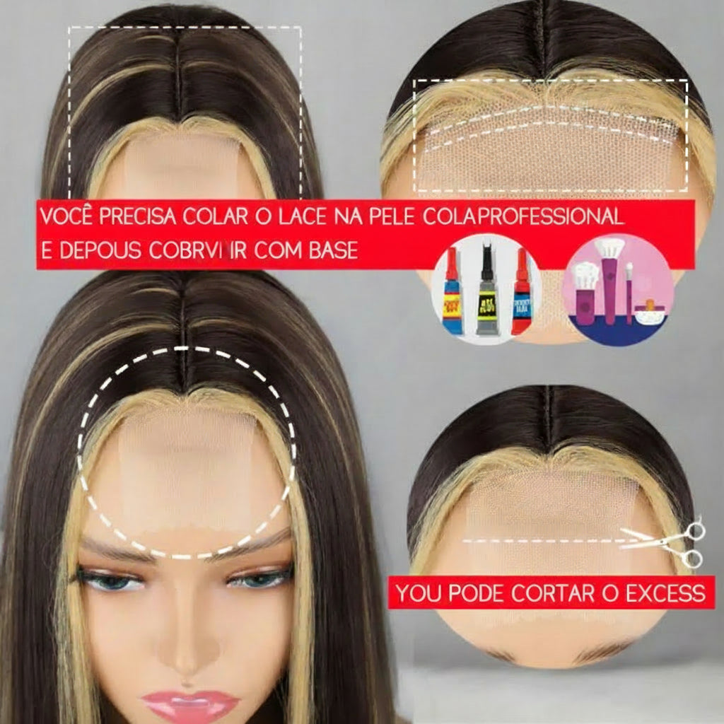 Peruca Wig Lisa com Disfarce Frontal