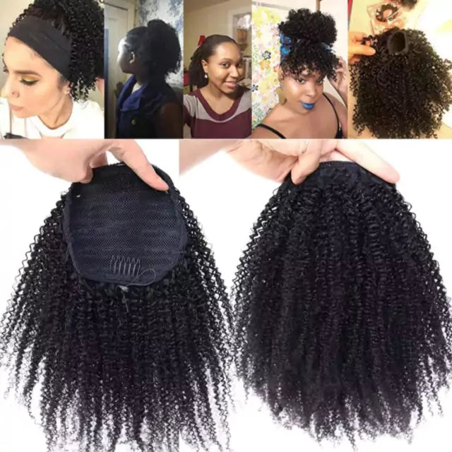 Rabo de Cavalo Coque Puff Crespo Cabelo Natural