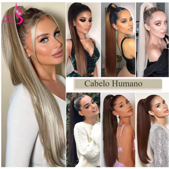 Rabo de cavalo cabelo natural