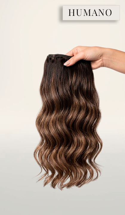 Aplique de tic tac e fio invisível cabelo natural