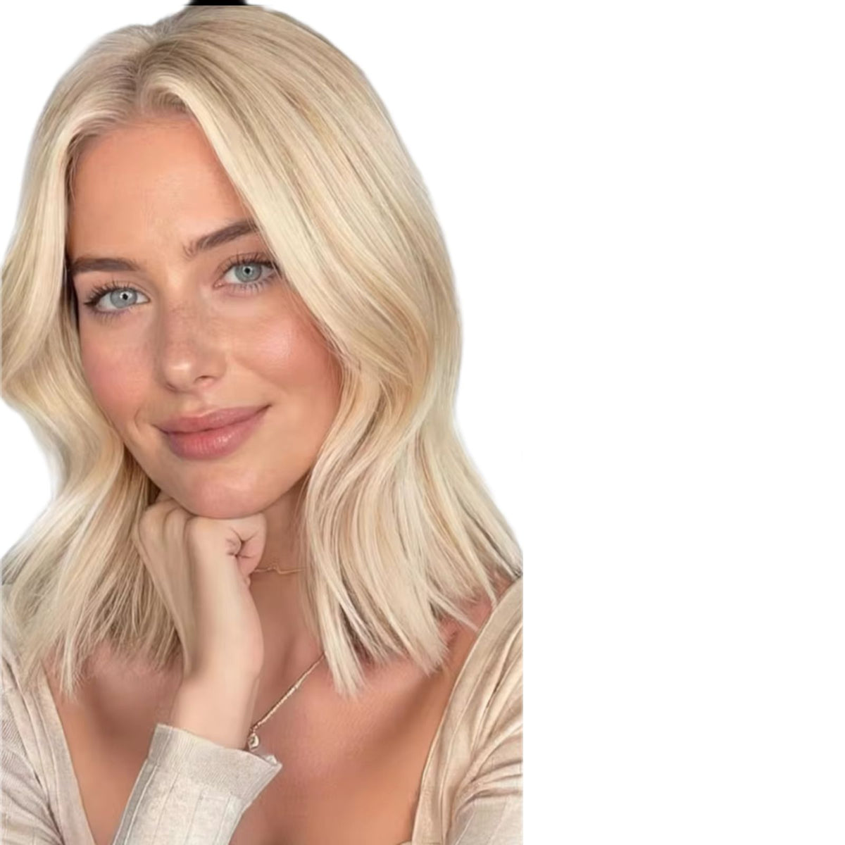 Topo Cabelo Humano Loiro Silk base