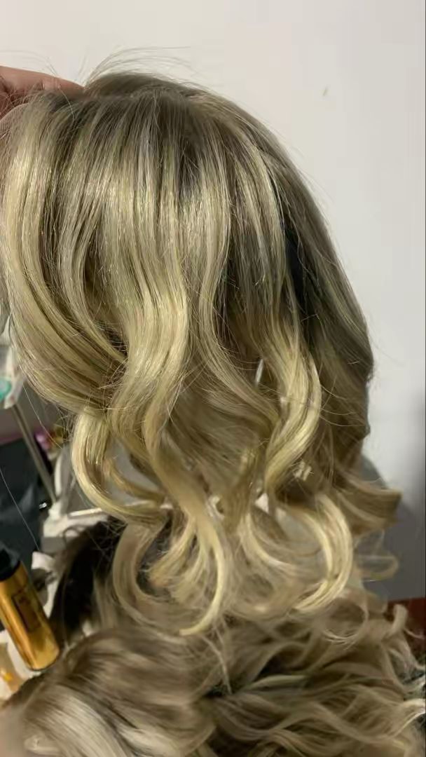 Topo Cabelo Humano Loiro Silk base
