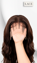 Lace wig Longa de fibra humanizada