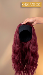 Peruca lisa com bandana fibra premium