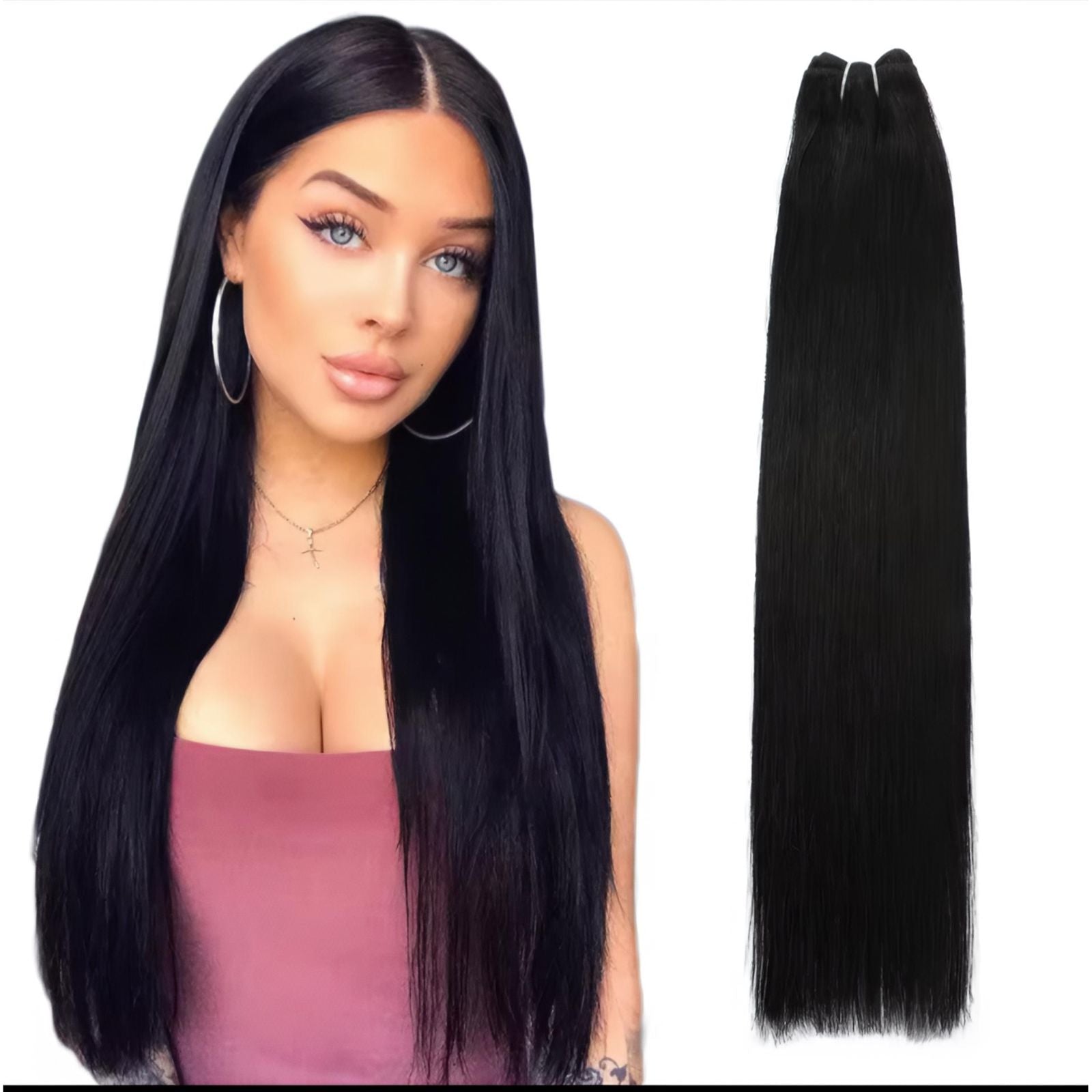 Mega Hair Na Trama Cabelo Natural