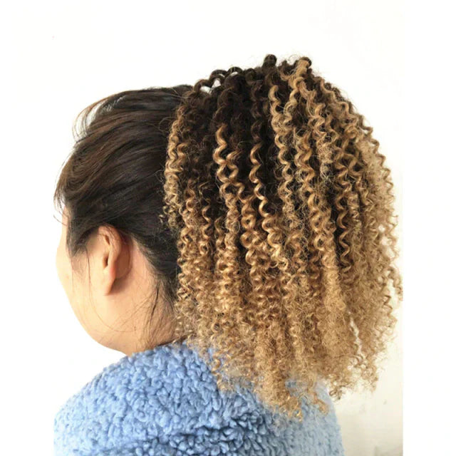 Rabo de Cavalo Coque Puff Crespo Cabelo Natural