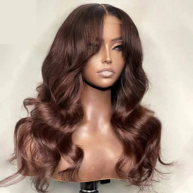 Lace wig Longa de fibra humanizada