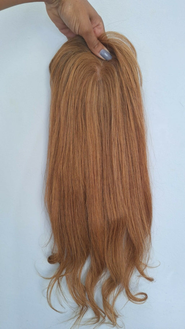 Topo Cabelo Humano Loiro Silk base