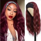 Peruca lisa com bandana fibra premium