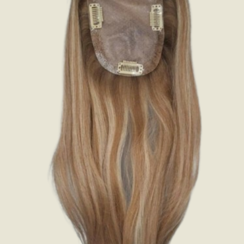 Topo Cabelo Humano Loiro Silk base