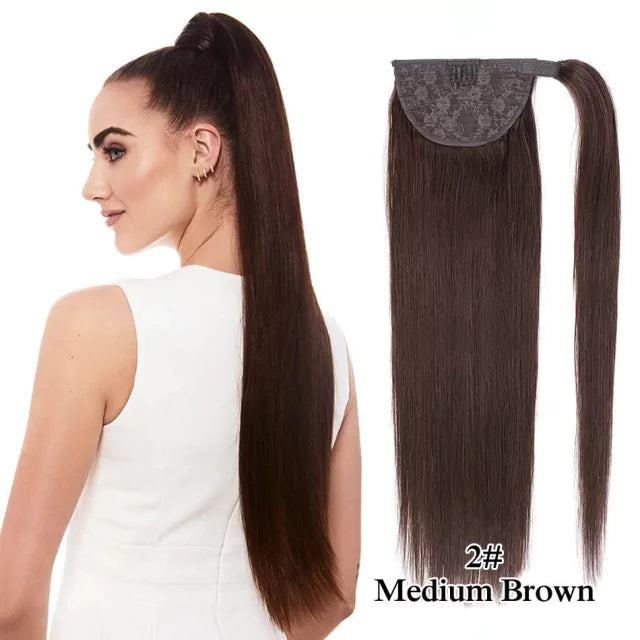 Rabo de cavalo cabelo natural