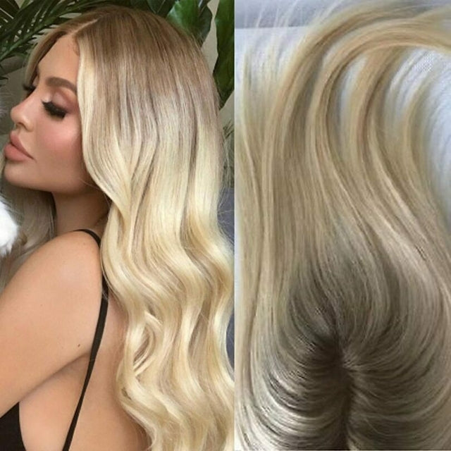 Topo Cabelo Humano Loiro Silk base