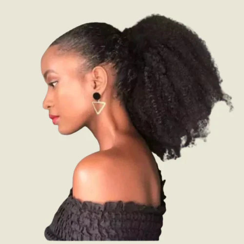 Rabo de Cavalo Coque Puff Crespo Cabelo Natural