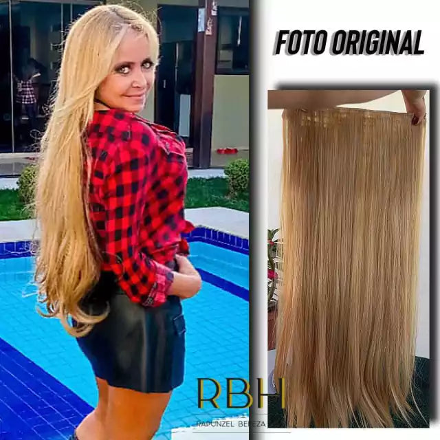 Aplique Orgânico Fibra Premium Fio Invisível e Tic Tac