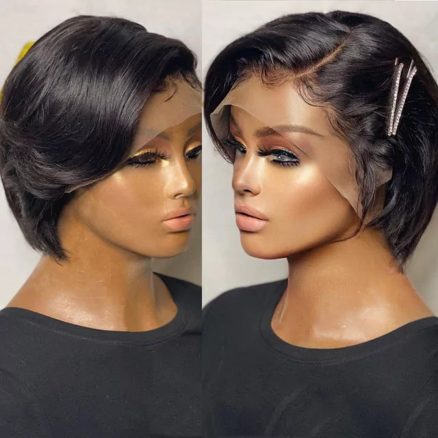 Lace Wig Cabelo Curto Pixie