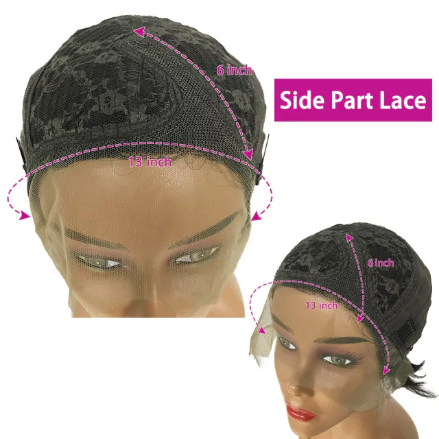 Lace Wig Cabelo Curto Pixie