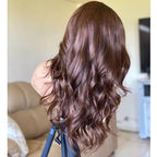 Lace wig Longa de fibra humanizada