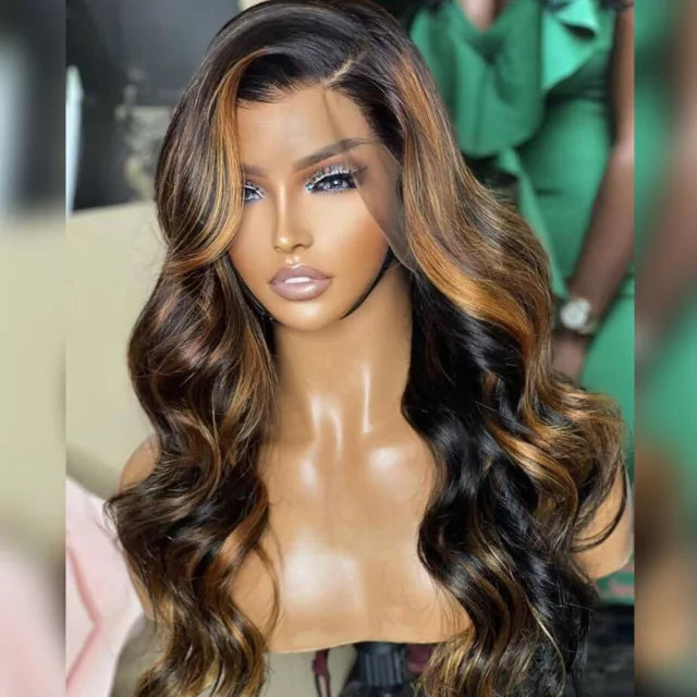 Lace wig Longa de fibra humanizada