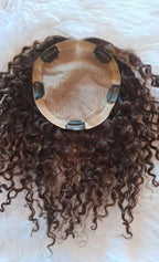 Topo Cacheado Cabelo Humano Personalizado