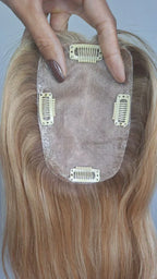 Topo Cabelo Humano Loiro Silk base