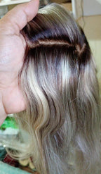 Topo Cabelo Humano Loiro Silk base