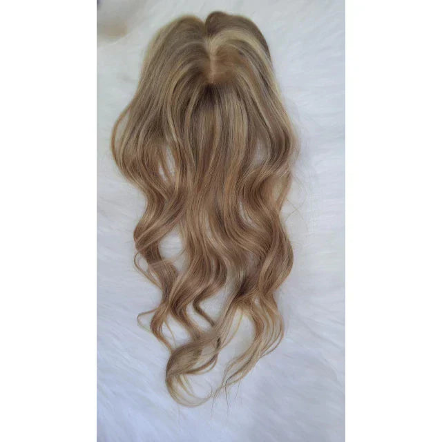 Topo Cabelo Humano Loiro Silk base